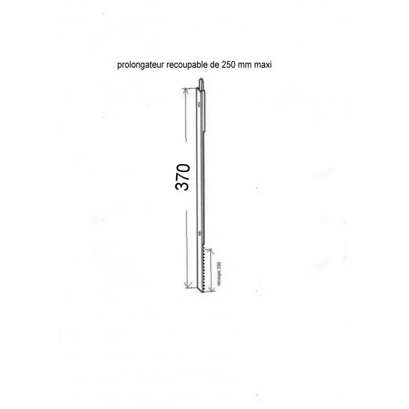 Prolongateur haut en 370 mm